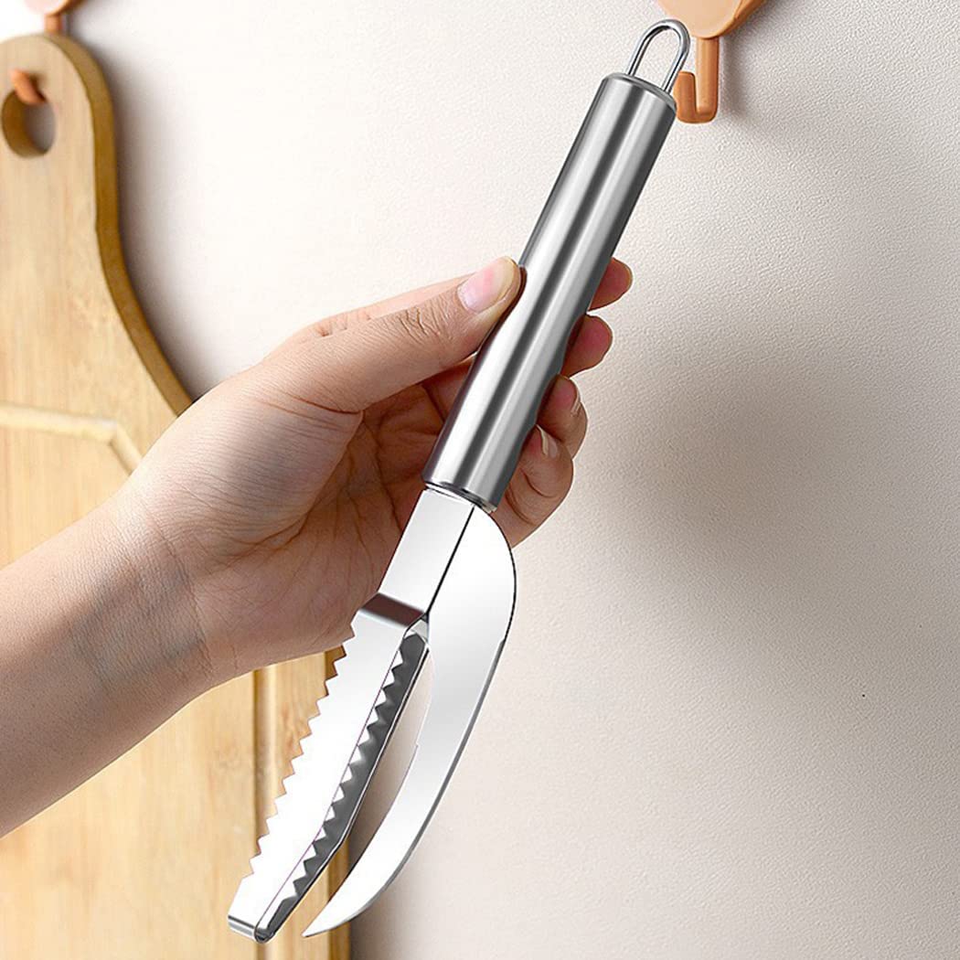 Fish Scale Knife, Scaler, Opener, Stainless Steel, Easy to Clean, 3-in-1 Tool, Kitchen Accessory