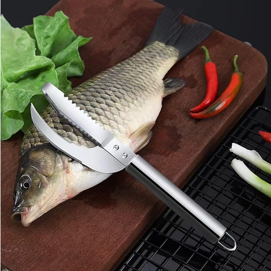 Fish Scale Knife, Scaler, Opener, Stainless Steel, Easy to Clean, 3-in-1 Tool, Kitchen Accessory